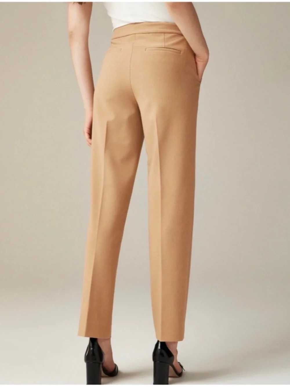 J. Crew Women’s Sz 6 Camel Straight Leg Pants Kate High Rise Four Season Stretch